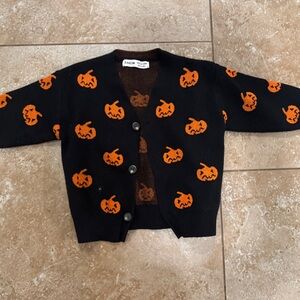 Adorable Girls Halloween Cardigan